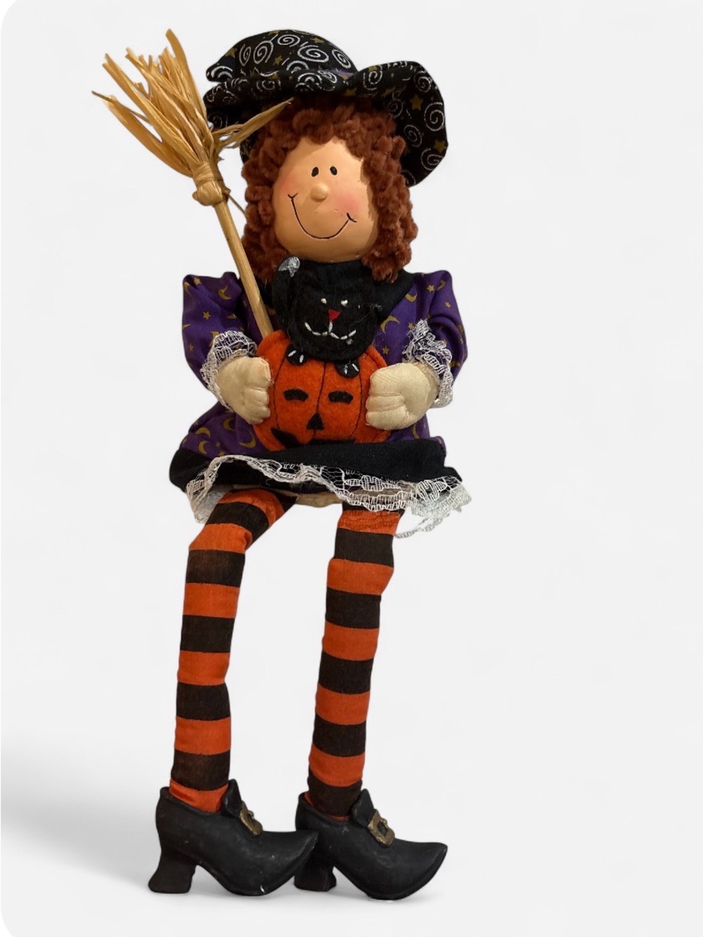 Whimsical Witch Shelf Sitter Pixie
Legs Doll Halloween Decor Prop Ptimative
